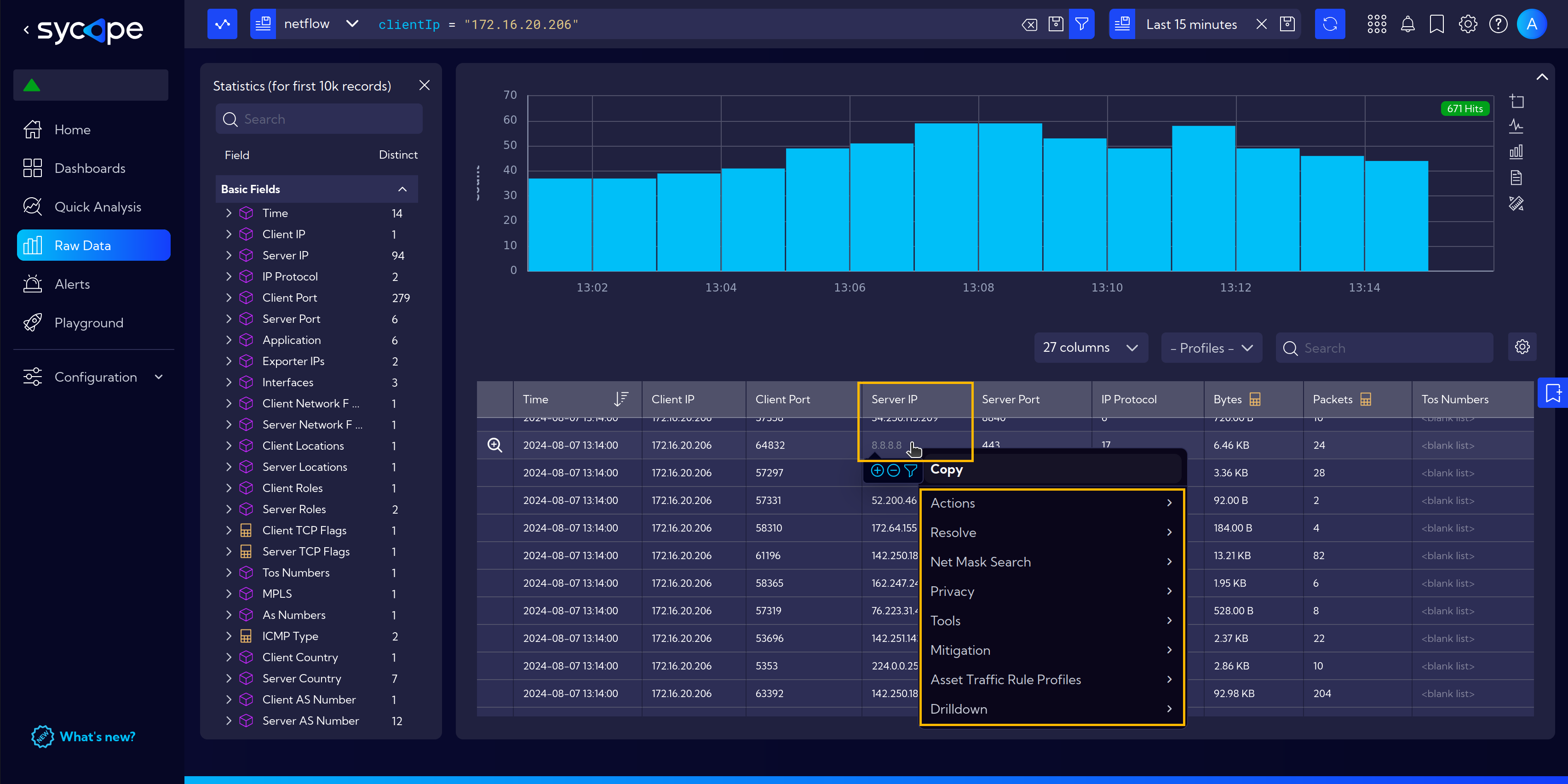 Menu Server IP