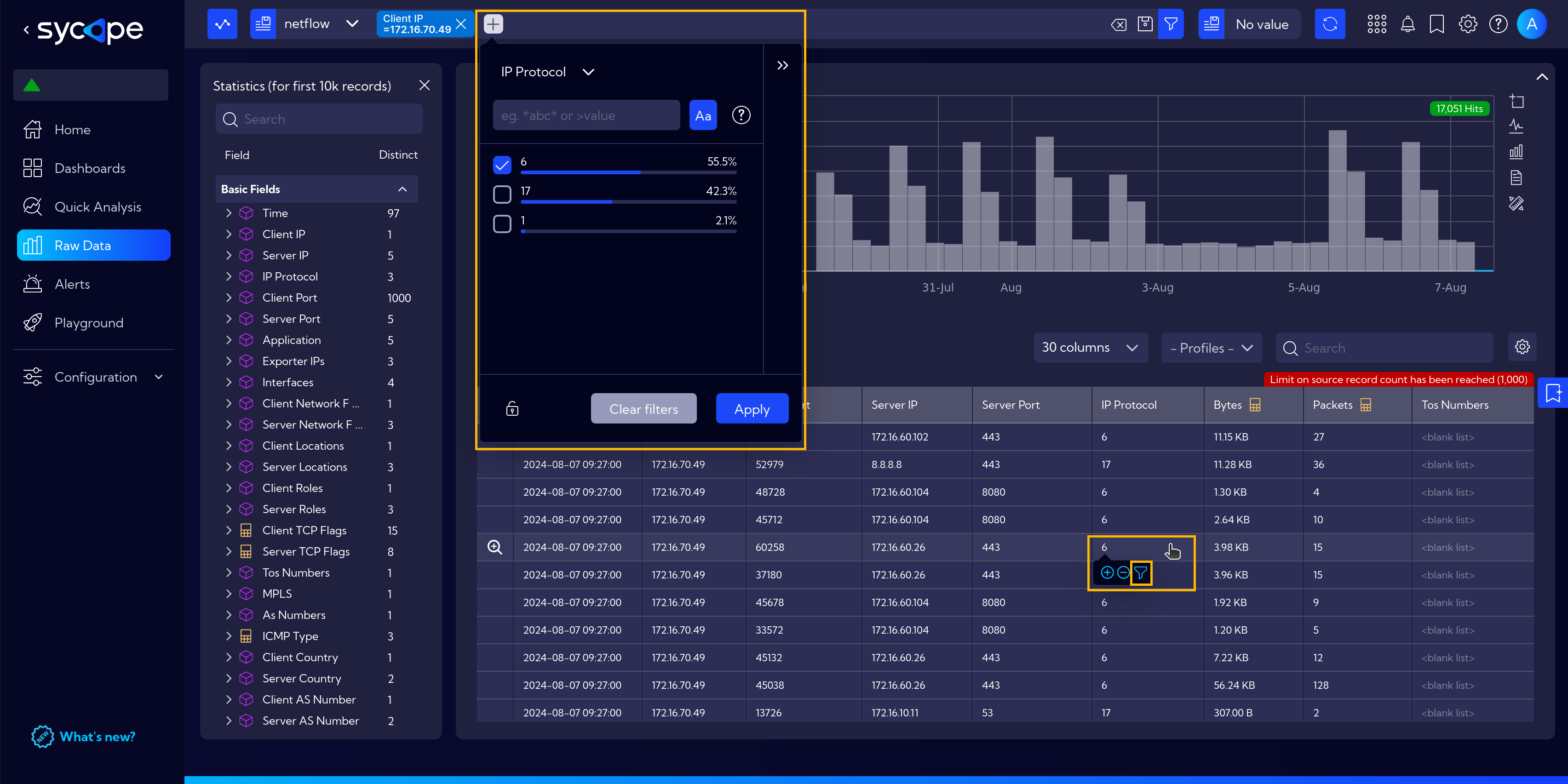 Open Filter Modal