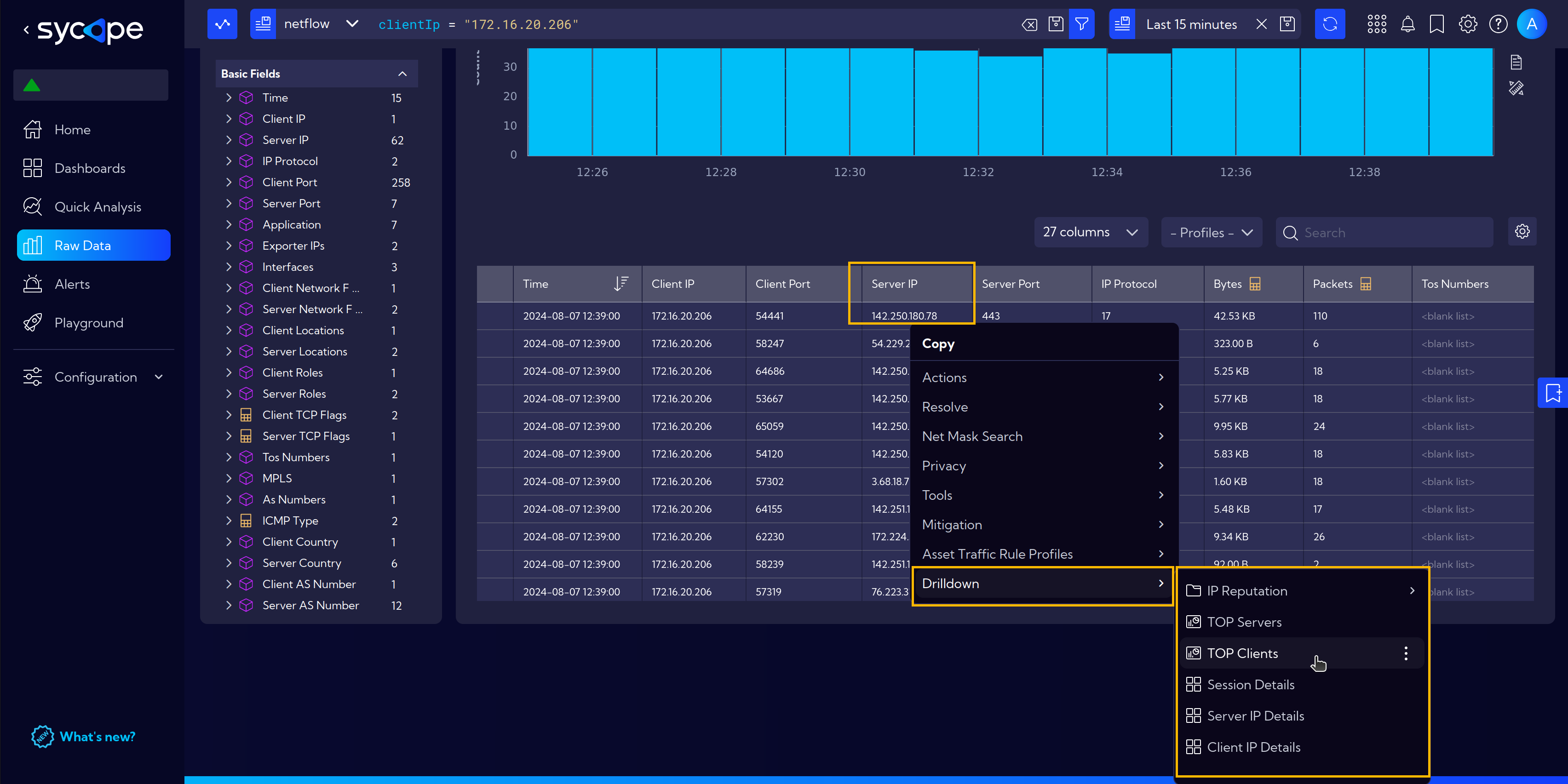 Server IP Drilldowns