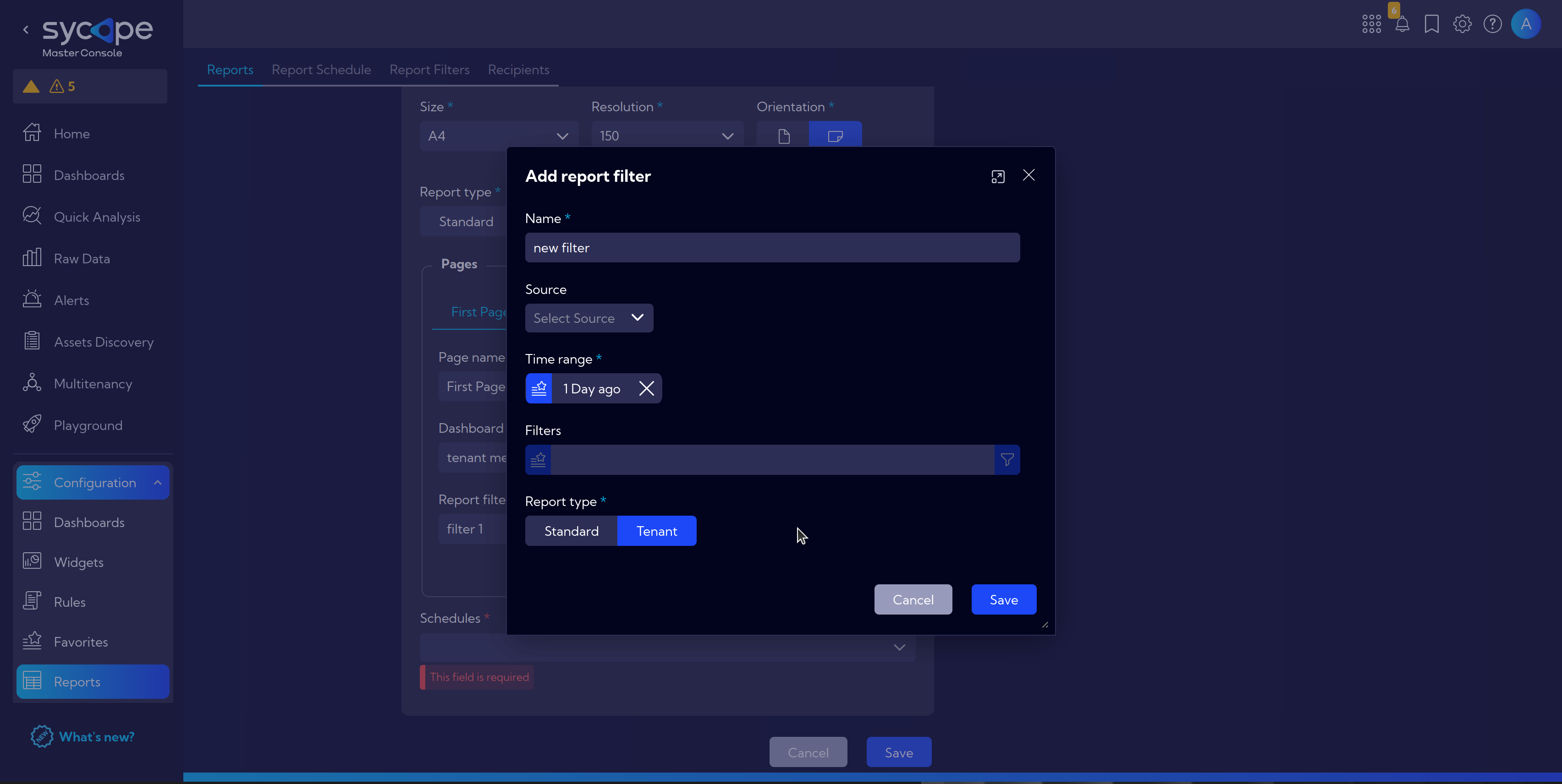 Add Report Filter