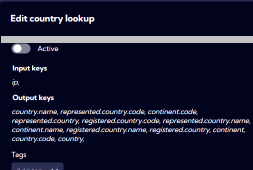 country lookup