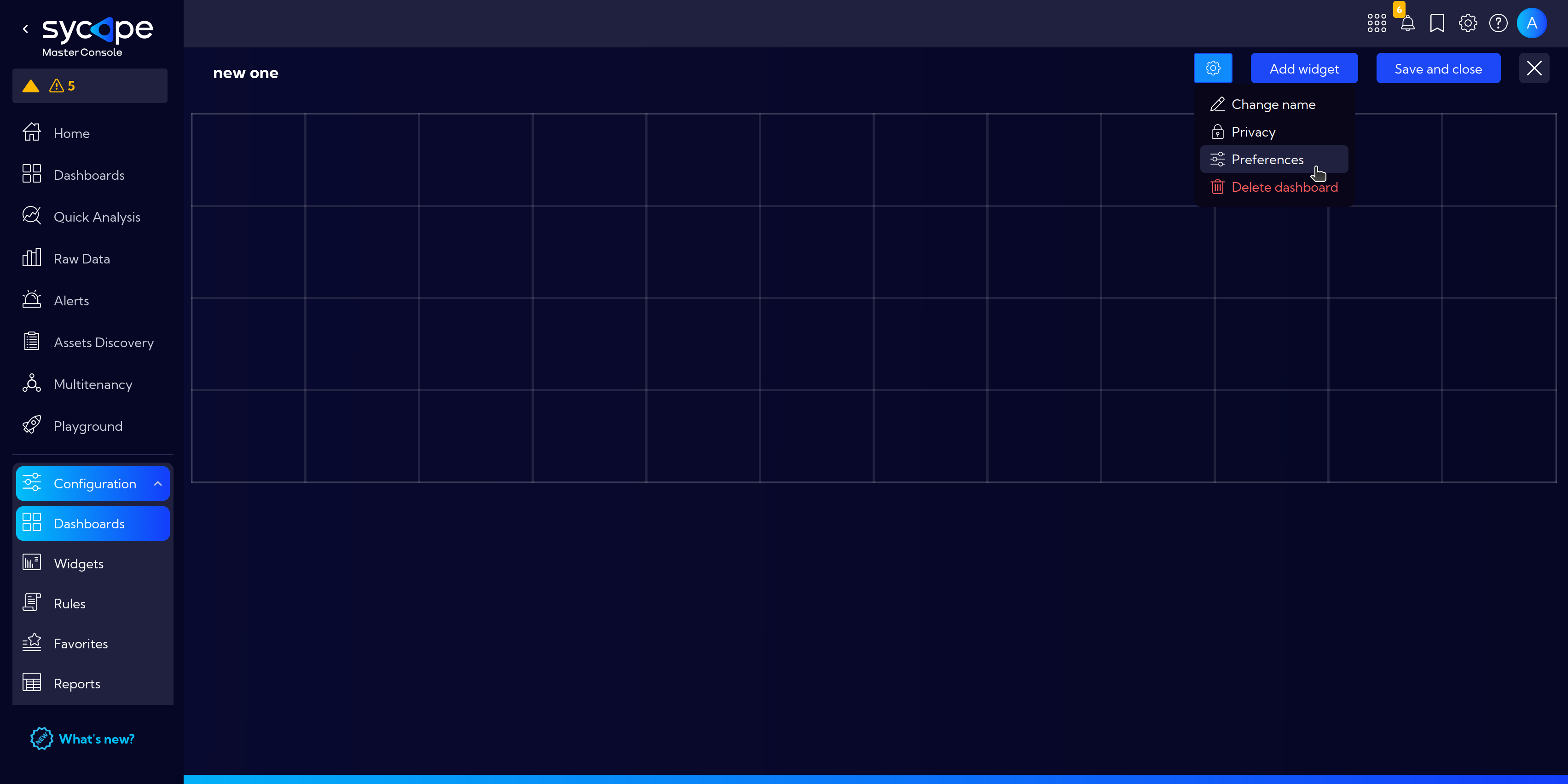 Dashboard Type