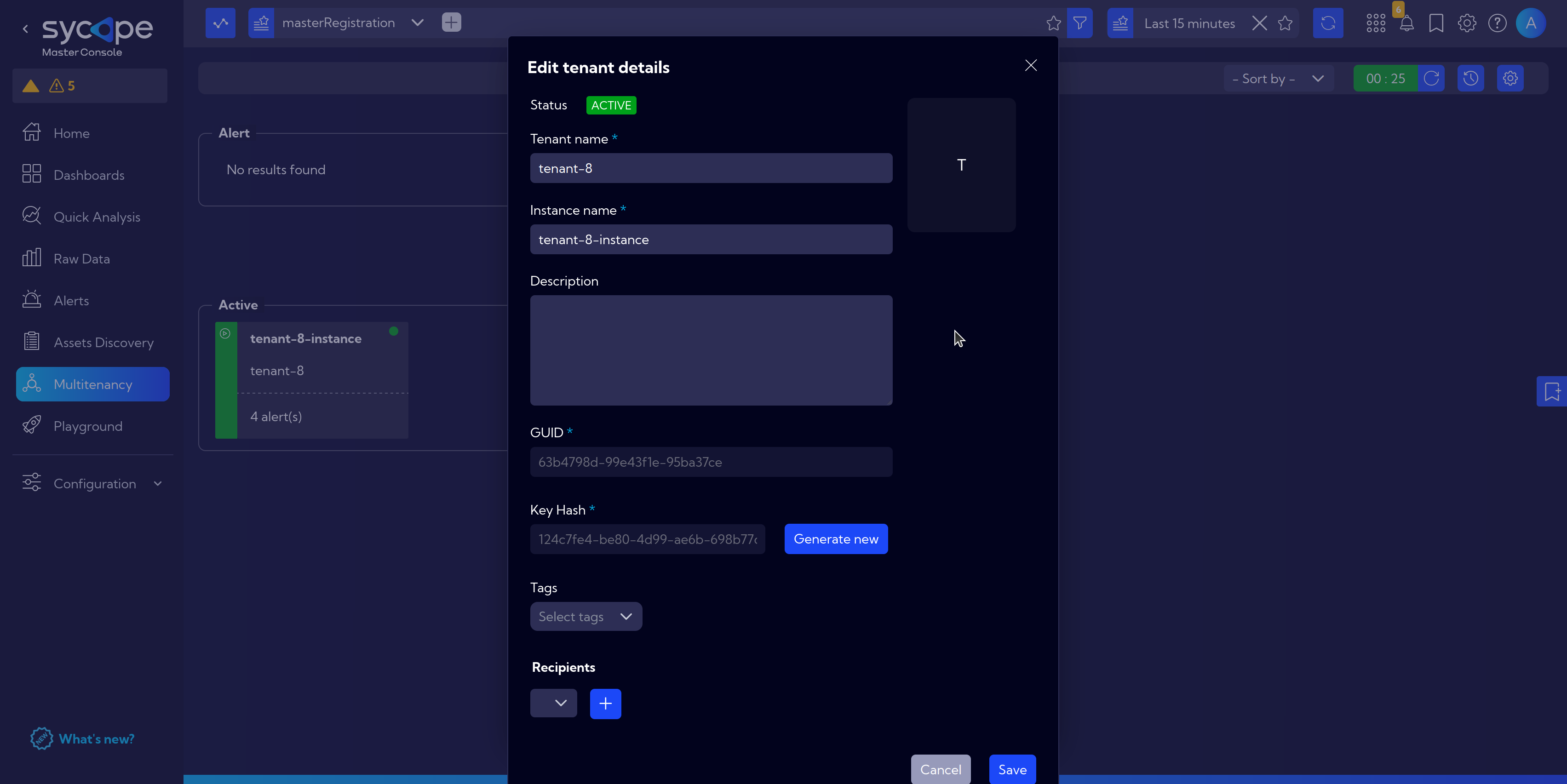 Edit Tenant Details