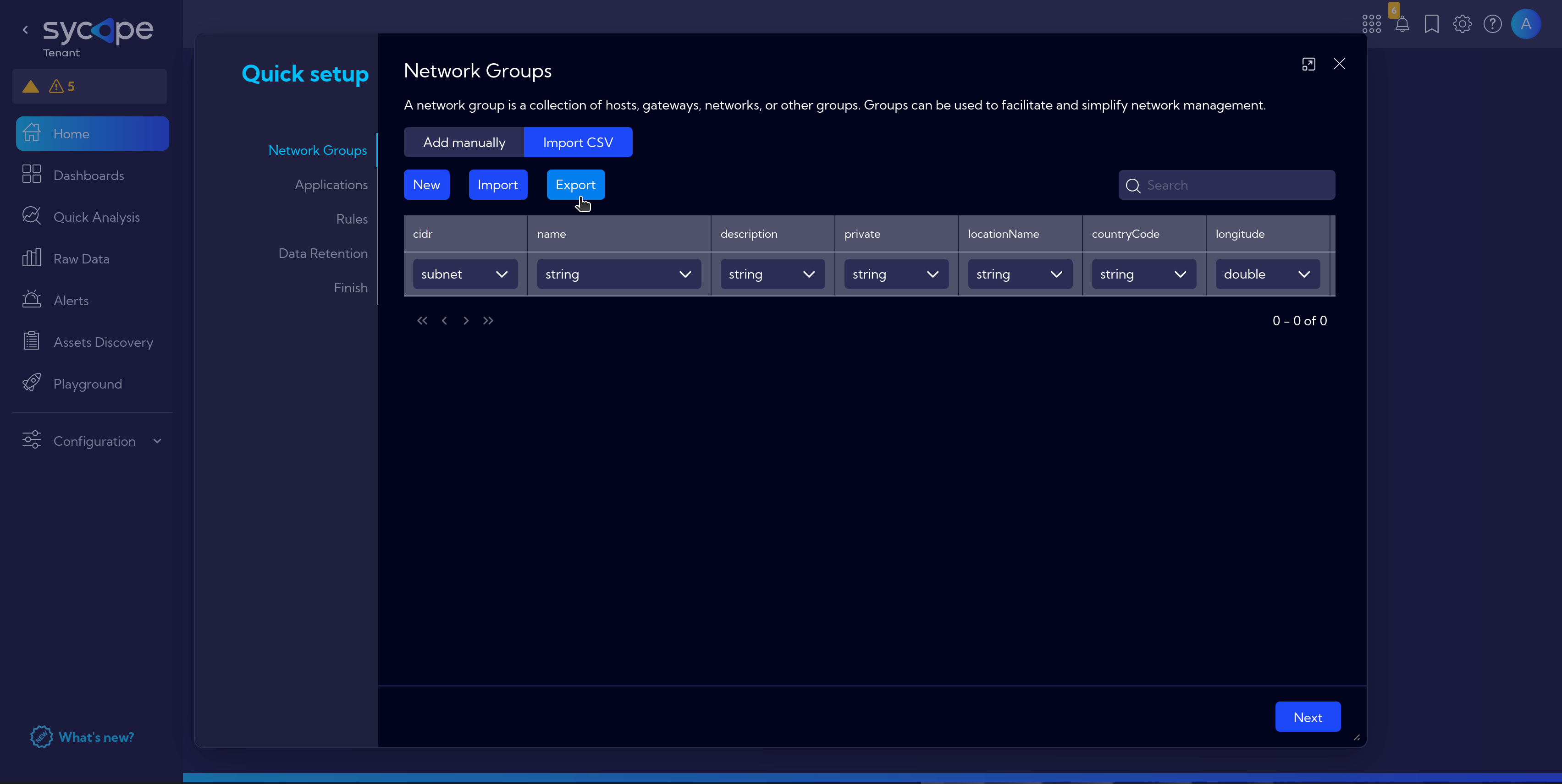 Export CSV