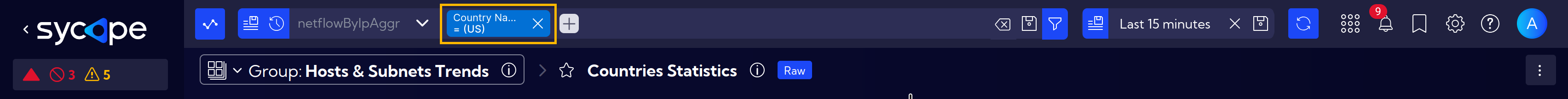 Filter in the Search Bar