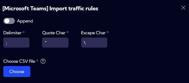 Import Traffic Rules